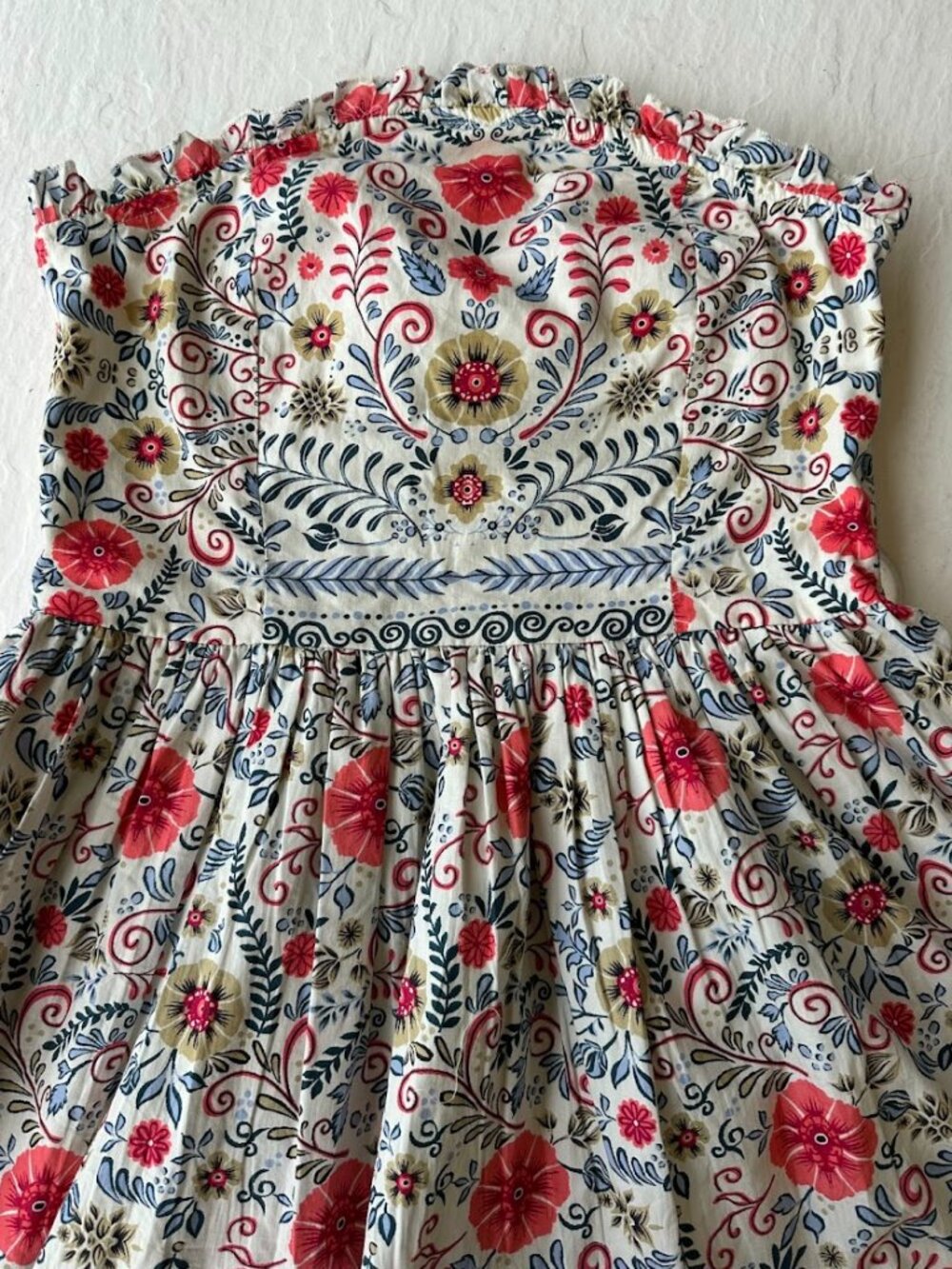 Anthropologie Forever That Girl Strapless Mini Dress L Floral Ruffle Boho - Picture 4 of 13